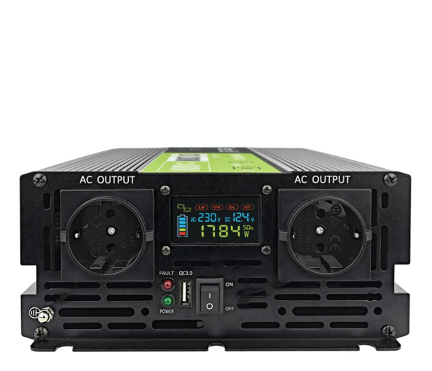 Green Cell PowerInverter LCD 12V 2000W/4000W (czysty sinus) - 1211811 - zdjęcie 3